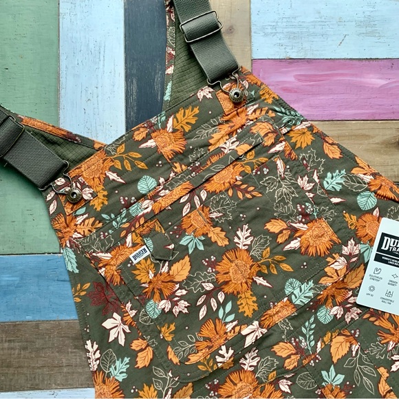 Duluth Trading Co Pants - NWT Duluth Large x29”L Heirloom Gardening Lined Bib Overalls Loden Autumn Leaves